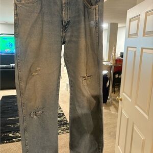 Rustler Men's Straight Blue Jeans